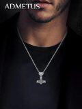 wholesale 925 Sterling Silver Viking Thor's Hammer Mjolnir Pendant Necklaces for Men - Charms & Pendants s-0-2