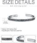 wholesale 925 Sterling Silver Always My Mother Forever My Friend Inspirational Cuff Bracelet Set-0-3