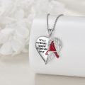 wholesale 925 Sterling Silver Cardinal Angel Wings Heart Locket Pendant Necklace Gifts for Women-0-3