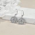 wholesale 925 Sterling Silver Triquetra Trinity Knot Leverback Drop Earrings-0-1