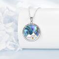 wholesale 925 Sterling Silver Abalone Shell Mountain Faith Pendant Necklace for Women Girls Christian s-0-4