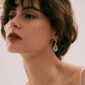 wholesale 925 Sterling Silver Vintage Filigree Teardrop Leverback Earrings-0-1