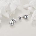 wholesale 925 Sterling Silver Teardrop Stud Earrings Minimalist  for Women Girls-0-3