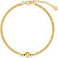 wholesale 18K Gold Italian Mesh Link Chain Heart Charm Bracelet for Women Anniversary Gift-0-0