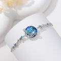 wholesale  Sterling Silver Genuine Heart Turquoise Bracelet Jewelry Gift for Women ( )-0-11