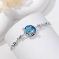 wholesale 925 Sterling Silver Heart-Shaped Turquoise and Cubic Zirconia Adjustable Bolo Bracelet for Women's Gifts-0-11