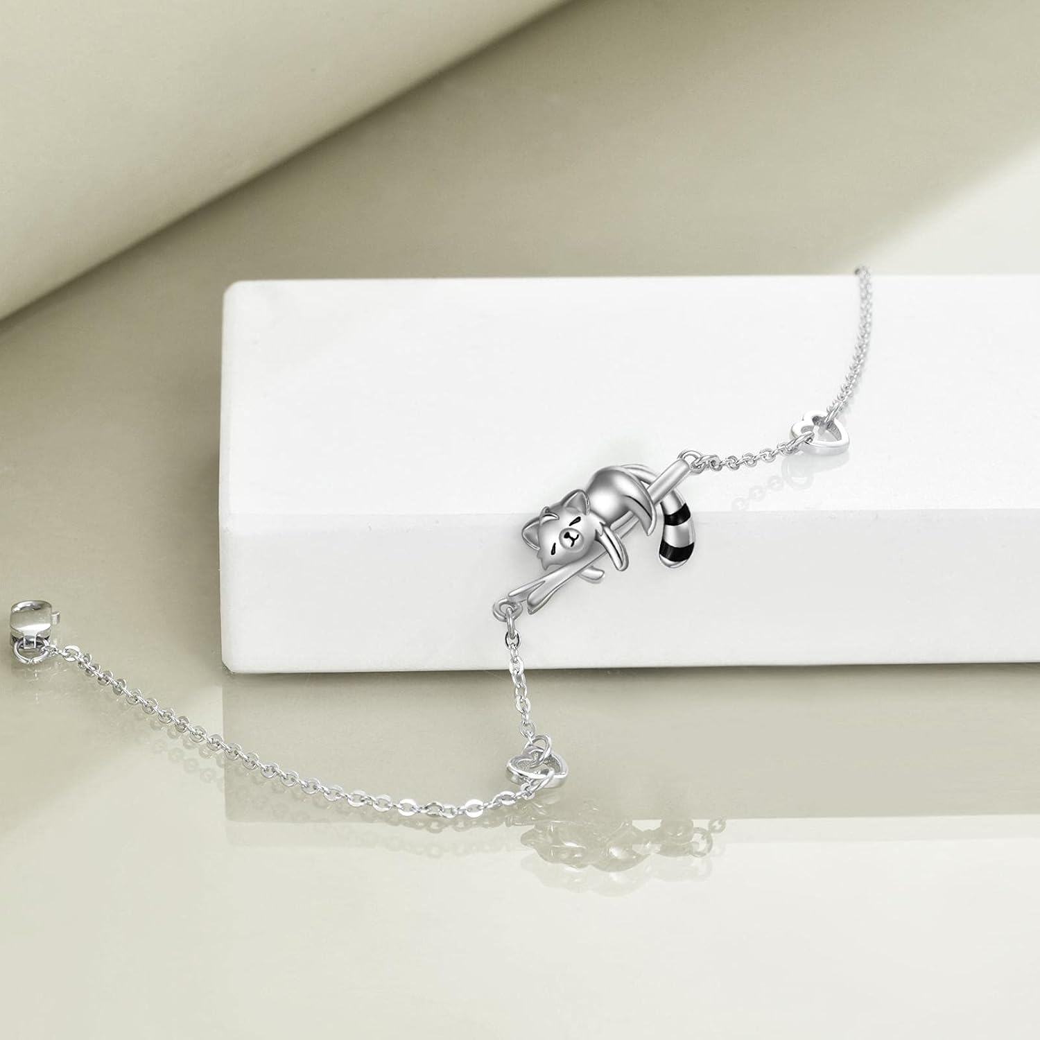wholesale 925 Sterling Silver Red Panda Charm Bracelet for Women Girls Animal  Idea-0-2