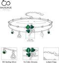 wholesale 925 Sterling Silver Shamrock Charm Ankle Anklet for Women-0-5