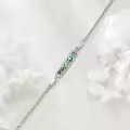 wholesale 925 Sterling Silver Abalone Shell Wave Design Charm Bracelet Wholesale for Women-0-3