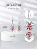 wholesale 925 Sterling Silver Pink Lily of the Valley Drop Earrings-0-39