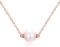 wholesale 14K Gold Chain with Freshwater Pearl Pendant (8mm) - Elegant Minimalist Design-0-12