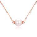 wholesale 14k White Gold Simple Freshwater Pearl Necklace-0-12