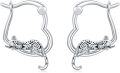 wholesale 925 Sterling Silver Hypoallergenic Leopard Animal Design Hoop Earrings for Women Girls  4cm Diameter-0-0