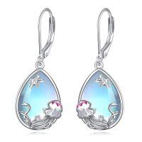 wholesale 925 Sterling Silver Drop Earrings Wholesale With Waterfall Design And Crystal Accents-Jellyfish