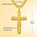 wholesale Gold Celtic Knot 925 Sterling Silver Cross Pendant Catholic Religious  for Men Women Boys Girls-0-4
