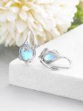 wholesale 925 Sterling Silver Blue Moonstone Butterfly Drop Earrings-0-4