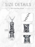 wholesale TOUPOP Snake Urn Necklaces For Ashes, Cylinder Bar Urn Necklace 925 Sterling Silver Celtic Snake Keepsake Necklace For Ashes Memorial Cremation Jewelry For Ashes Gifts For Women Men -0-5
