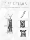 TOUPOP Sterling Silver Snake Urn Necklace For Ashes Memorial Jewelry-0-5