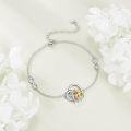 wholesale 925 Sterling Silver Infinity Heart Charm Bracelet with Three Sisters Design - Friendship s for Women-0-1