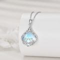 wholesale 925 Sterling Silver Teardrop Moonstone Pendant Necklace-0-2