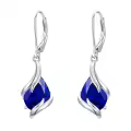 TOUPOP Sterling Silver Birthstone Teardrop Dangle Earrings Fine Jewelry Gifts-0-0