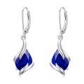 TOUPOP Sterling Silver Birthstone Teardrop Dangle Earrings Fine Jewelry Gifts-0-0