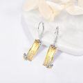 wholesale 925 Sterling Silver Citrine Honeycomb Bee Dangle Earrings for Women Gift-0-2