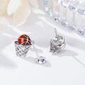 wholesale 925 Sterling Silver Basketball Hoop Stud Earrings for Women Sportswear Accessories Gift Ideas-0-2