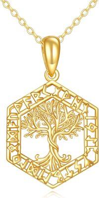 wholesale 14K Gold Tree Of Life Pendant Necklace For Women-Viking tree of life
