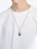 TOUPOP Sterling Silver No Gemstone Anchor Necklace for Men Women-0-2