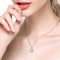 wholesale 925 Sterling Silver Round White Freshwater Cultured Pearl I LOVE YOU MOM Pendant Necklaces for Women Girls s with Cubic Zirconia Stones and Box Chain - 45cm/18inch Length-0-2