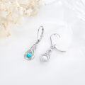 wholesale 925 Sterling Silver Celtic Knot Teardrop Larimar Drop Earrings Gift for Her-0-5
