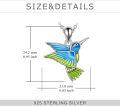 wholesale Sterling Silver Sterling Silver Flower Bird Pendant Necklace Hummingbird Cardinal Gift for Women-0-3