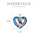 TOUPOP Sterling Silver Crystal Red Cardinal Pendant Necklace Bird Memorial Jewelry Gift-0-5