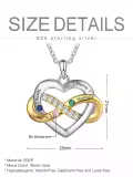 TOUPOP Sterling Silver Birthstones Personalized Love Infinity Necklace-0-3