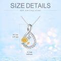 TOUPOP Sterling Silver Floral Pendant Birth Flower Necklace-0-4
