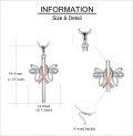 wholesale 925 Sterling Silver Cross & Pink Ribbon Butterfly Dragonfly Breast Cancer Awareness Pendant Necklace for Women Gifts-0-4