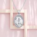 wholesale 925 Sterling Silver Saint Christopher Protect Us Pendant Necklace Religious Jewelry for Women and Men-0-4