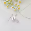 TOUPOP 925 Sterling Silver Gemstone Urn Necklace Memorial Jewelry-0-3