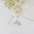 TOUPOP 925 Sterling Silver Gemstone Urn Necklace Memorial Jewelry-0-3