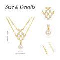 wholesale 925 Sterling Silver Lattice Pendant Necklace With Pearl And Zircon Details-0-3