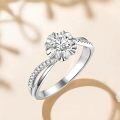 TOUPOP Sterling Silver Moissanite Personalized Engagement Ring-0-2