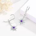 wholesale 925 Sterling Silver Gold-Plated Moonstone & Opal Starburst Leverback Drop Earrings-0-128