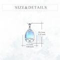 wholesale 925 Sterling Silver Blue Moonstone & Peridot Celtic Knot Pendant Necklace-0-5