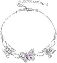 wholesale 925 Sterling Silver Butterfly Bracelet Gifts for Women Mother Wife Sisters-Butterfly