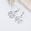 wholesale 925 Sterling Silver Star and Mountain Shape Drop Earrings for Women Girls Gift Idea-0-2
