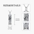 wholesale 925 Sterling Silver Birthstone Floral Bar Urn Necklace for Ashes  Char-0-4