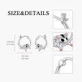 wholesale 925 Sterling Silver Sugar Glider Shape Studs Hoops Earrings for Girls and Women's Gifts-0-2