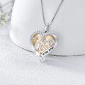 wholesale 14K Gold-Plated Sterling Silver November Birthstone Heart Necklace for Mom-0-3
