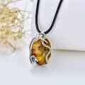 wholesale  Sterling Silver Natural Stone Snake Necklace for Women s Energy Balance -0-7